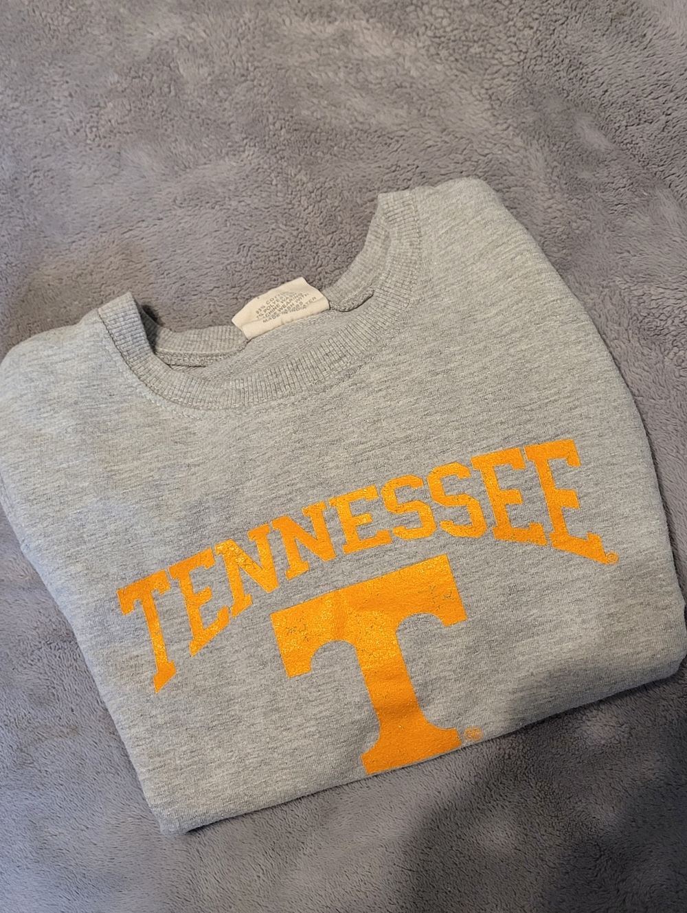 Wes & Willy TN Vols Toddler LS Lightweight Sweatshirt Gray Orange EUC 3T Unisex